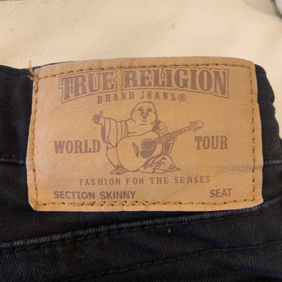 True religion black skinny jeans girls size 6 - Picture 4 of 6